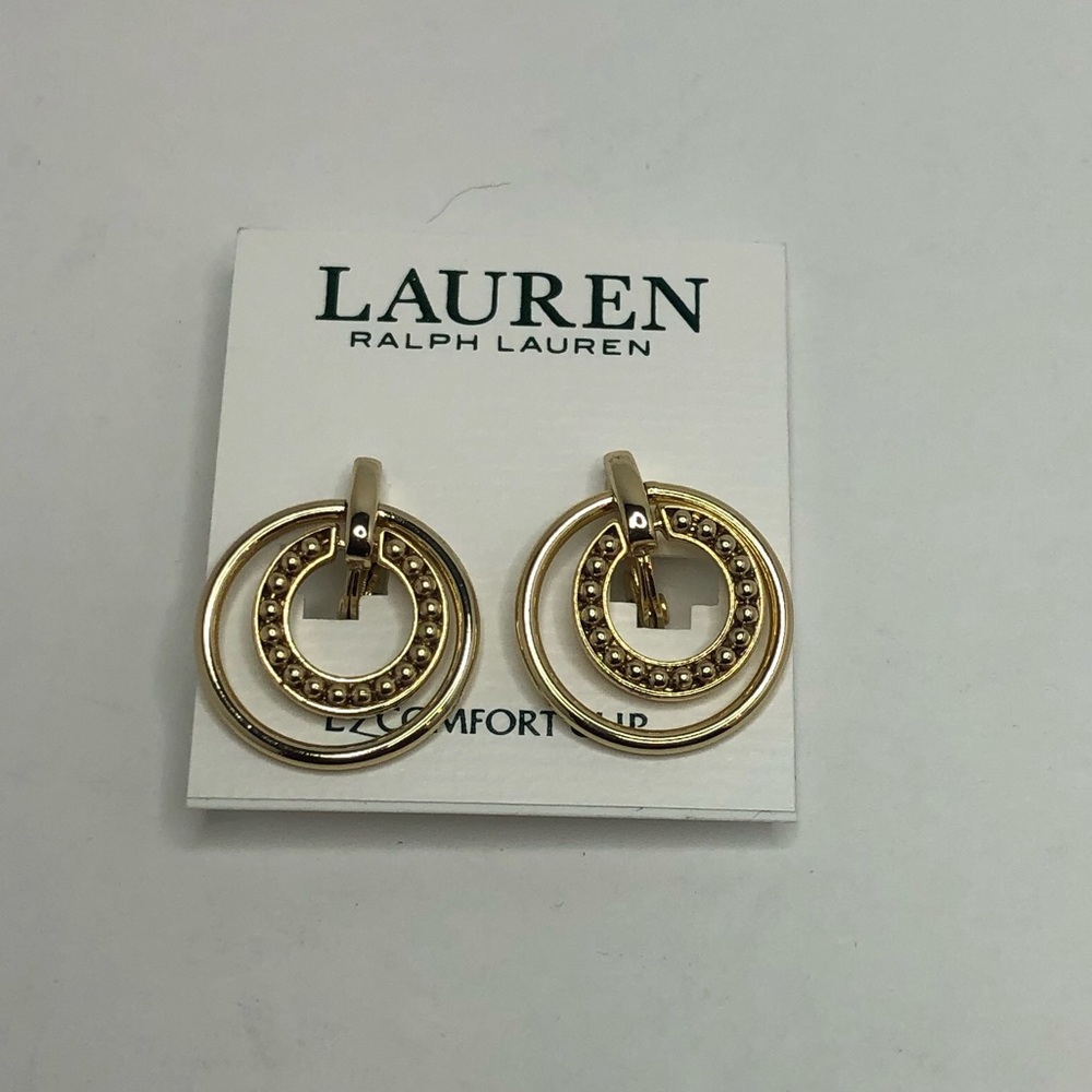 Ralph Lauren Clip on earrings. Gold plated